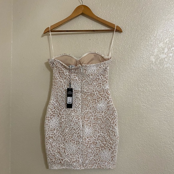 Fashion Nova Strapless White Lace Dress - Picture 2 of 5